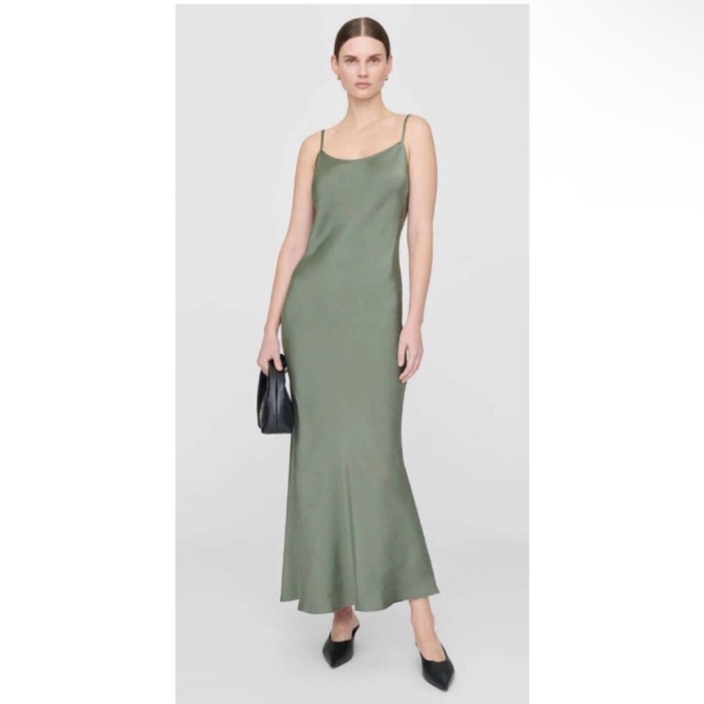 Anine Bing olive green dress